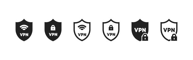 Vpn アイコン セット仮想プライベート ネットワーク アイコン ベクトル EPS 10