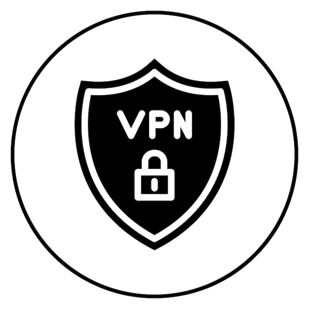 VPN アイコンのベクトル画像は情報セキュリティに使用できます
