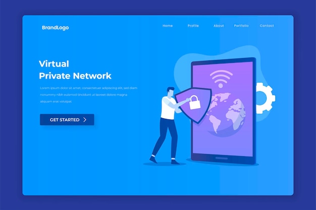 VPN landing page landing page