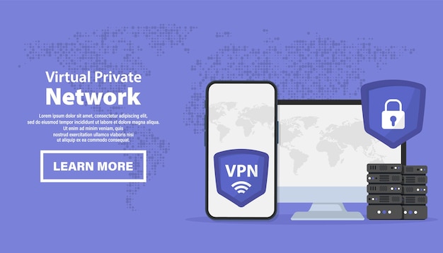 vpn service laptop with secure vpn connection concept virtual private network cyber security secure web traffic data protection internet security software for computers