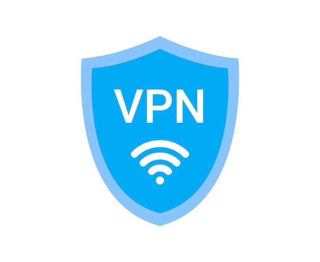 VPN シールド アイコン コンセプト サイン ベクトル Wi-Fi エレメント ベクトル イラスト