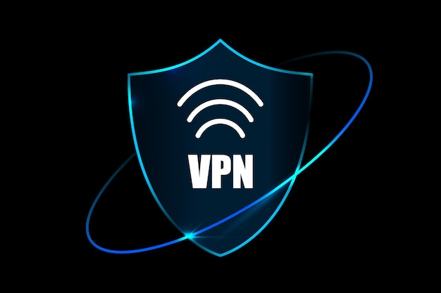 Vector vpn shield logo security vpn shield logotype