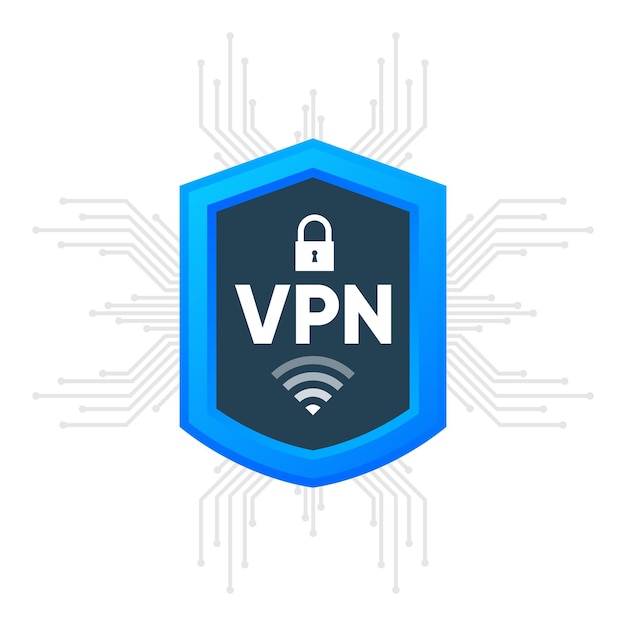 VPN shield Protecting personal data VPN service Private network cyber security secure web traffic