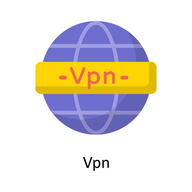 Vpn ベクトル フラット アイコン デザイン図