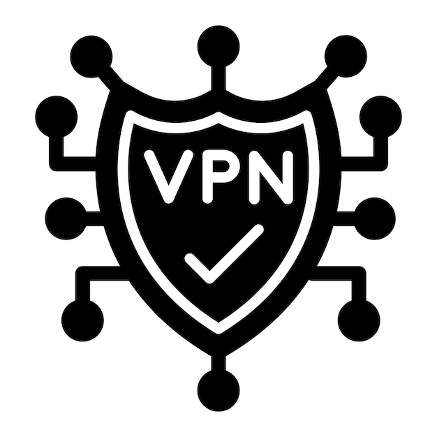 Vettore illustrazione della progettazione dell'icona vettoriale vpn