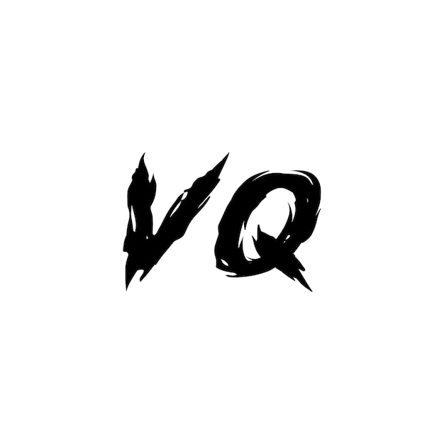 VQ monogram logo ontwerp letter tekst naam symbool monochrome logotype alfabet karakter eenvoudig logo