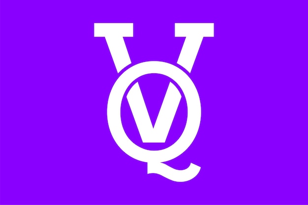 vq или qv современная идея дизайна логотипа инициалов