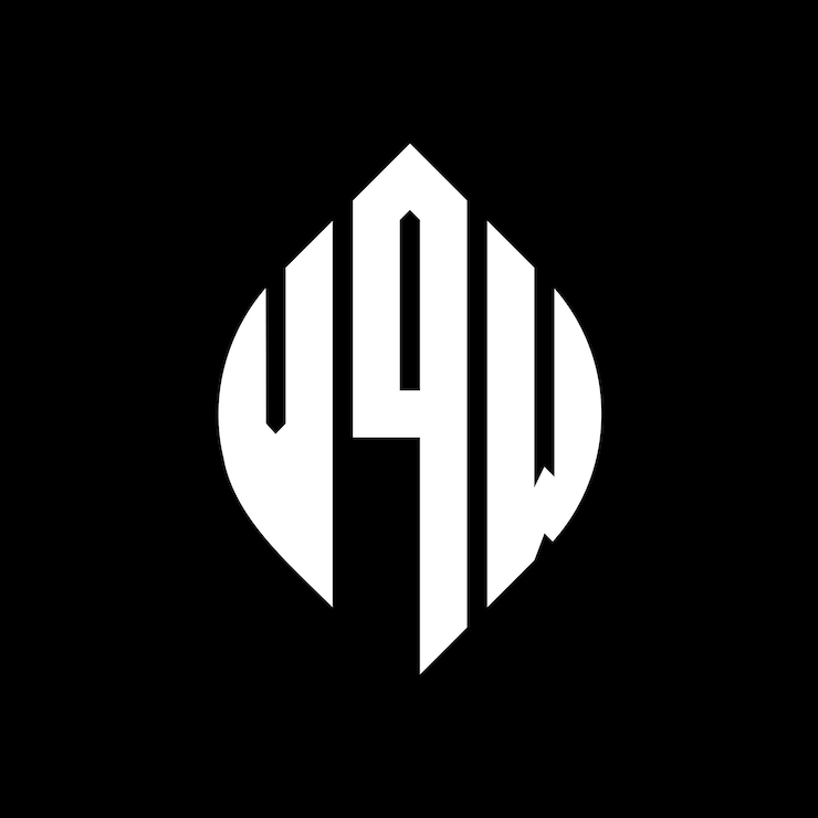 Vector vqw 圓形字母標誌設計 圓形和圆形 vqw 圆字母設計 字體風格 三個頭字母形成圓形標誌 vqw圓形章 抽象單字母 字母標記 矢量