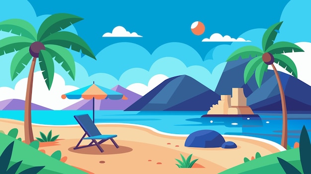 Vector a vr experience where the user is transported to a serene beach allowing them to practice relaxation