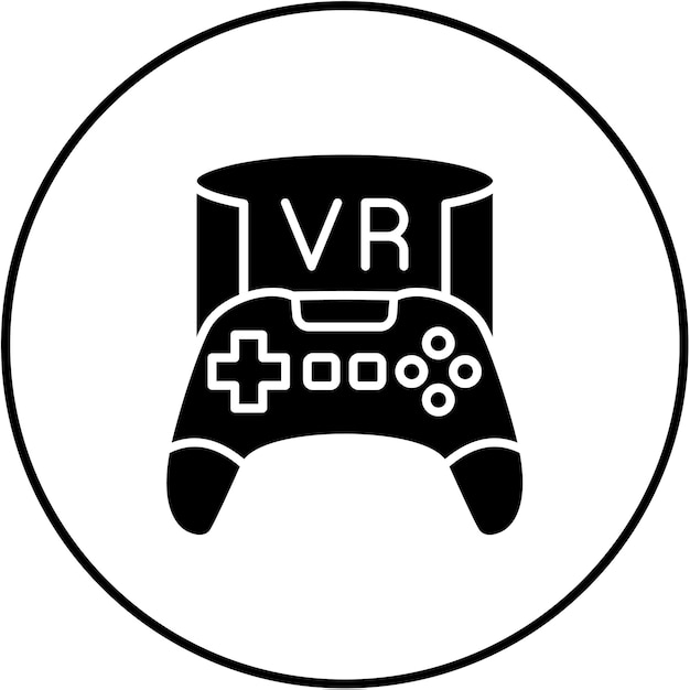 Вектор Икона игры vr