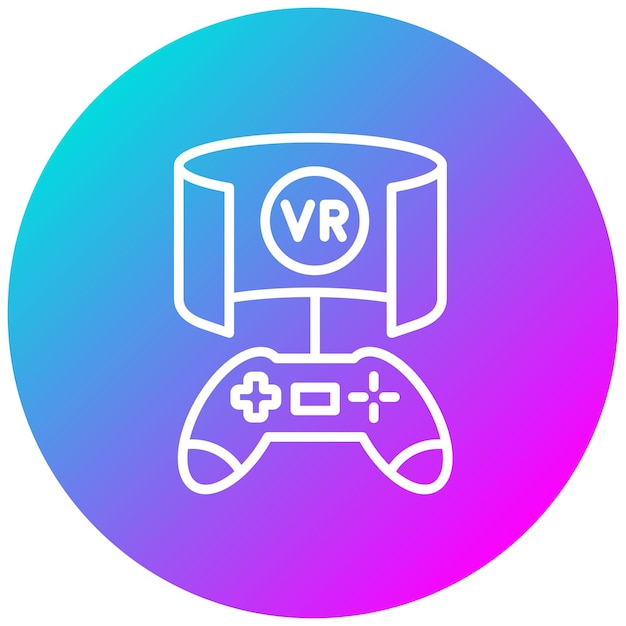 Игровой векторный иллюстрационный стиль Vr