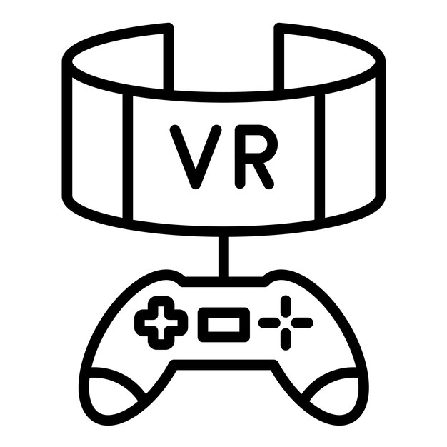 Vr Gaming Vector Illustration Style