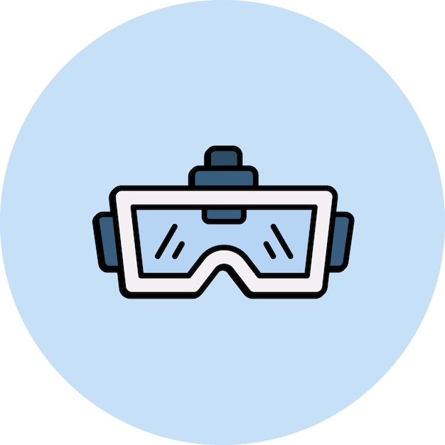 Vr Glasses Flat Illustration