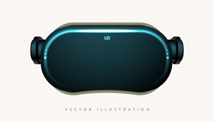 Vector vr glasses realistic virtual reality headset isolated on white background vector illustration