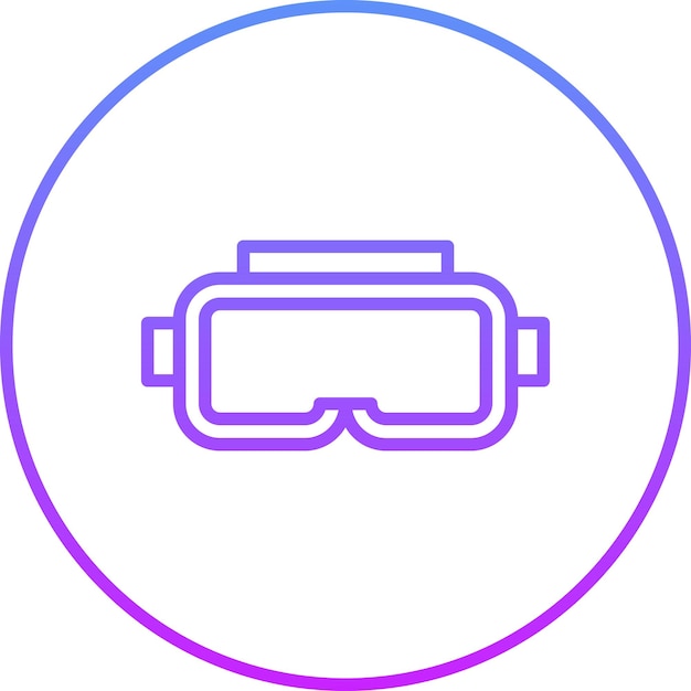 엔터테인먼트 아이콘 세트의 VR 안경 터 아이콘 일러스트레이션