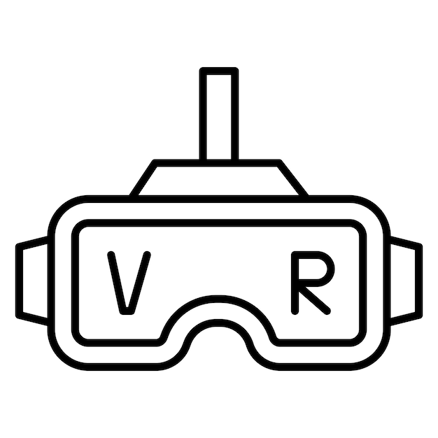 VR Glasses Vector Illustration Style