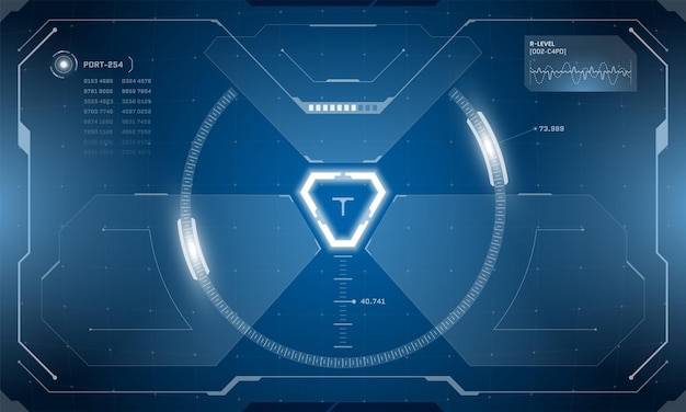 VR HUD 디지털 미래형 인터페이스 화면 디자인 가상 현실 기술 뷰 헤드업 디스플레이