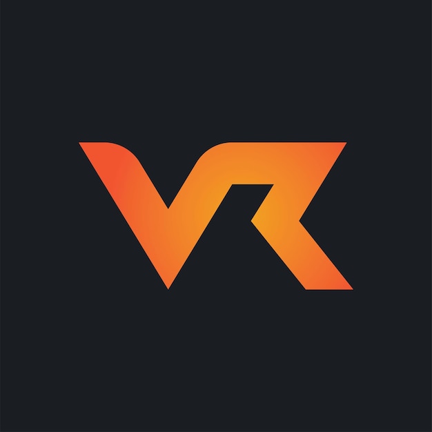 VR letter icon vector concept design web