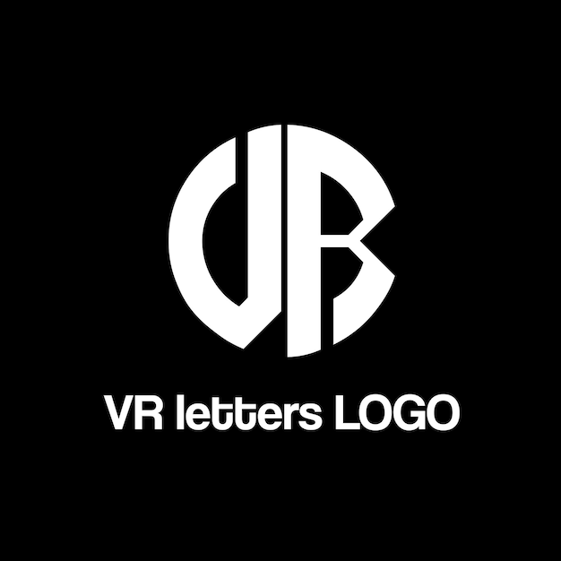 VR letters vector logo ontwerp