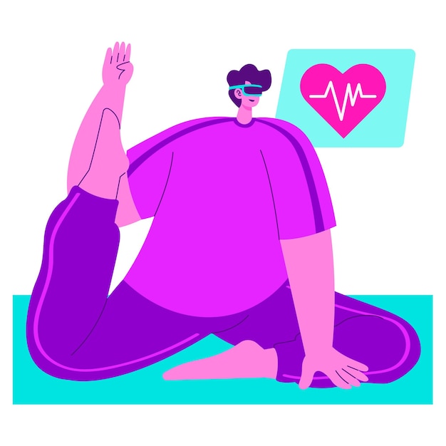 Vector vr yoga pose