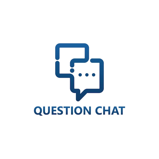 Vraag chat logo sjabloonontwerp