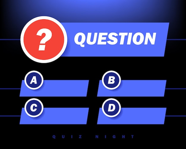 Vraag en antwoord vector sjabloon voor quiz spel examen tv-show school examen test vector illustratie