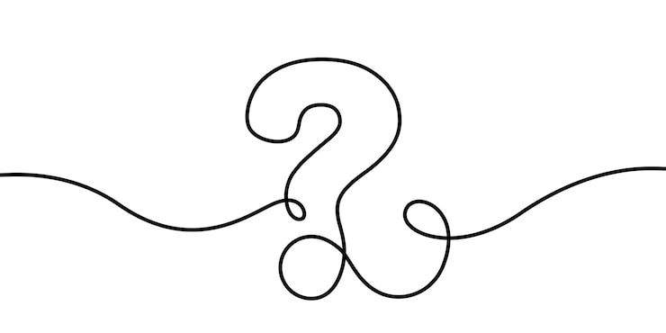 Vector vraagteken een lijnstijl kiezen beslissing concept illustratie