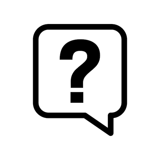 Vraagteken Icon Vector Eenvoudig ontwerp