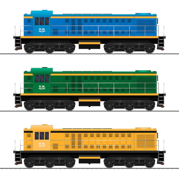 Vector vracht treinwagons. spoorwagon.