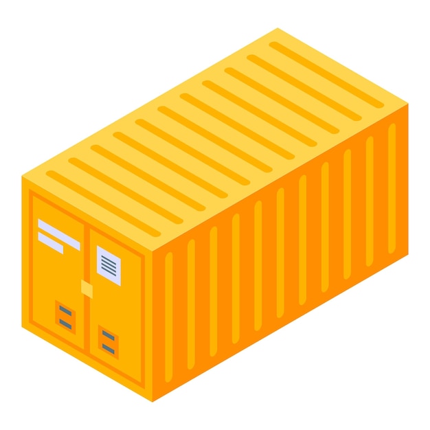 Vrachtcontainer pictogram Isometrisch van vrachtcontainer vector pictogram voor webdesign geïsoleerd op een witte achtergrond