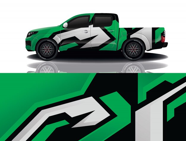 Vrachtwagen auto sticker wrap illustratie