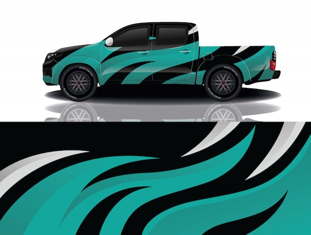 Vrachtwagen auto sticker wrap illustratie