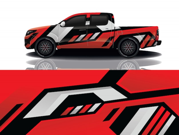 Vrachtwagen auto sticker wrap ontwerp