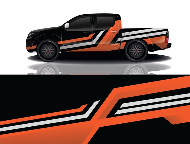 Vrachtwagen auto sticker wrap ontwerp