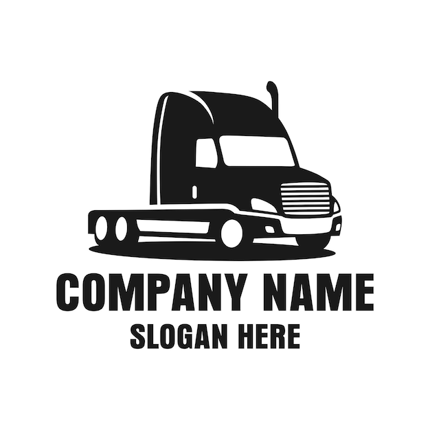 Vrachtwagen Logo Ontwerpsjabloon Inspiratie Vectorillustratie