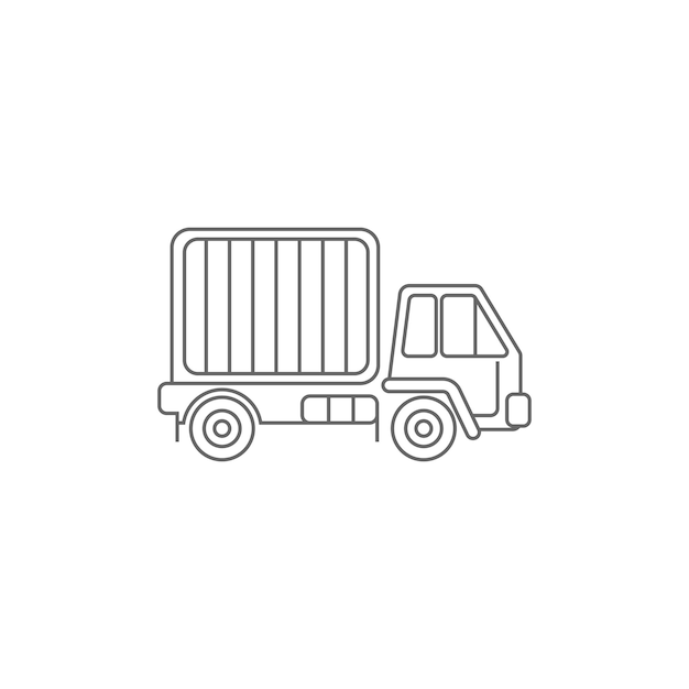 Vrachtwagen pictogram embleemontwerp sjabloon