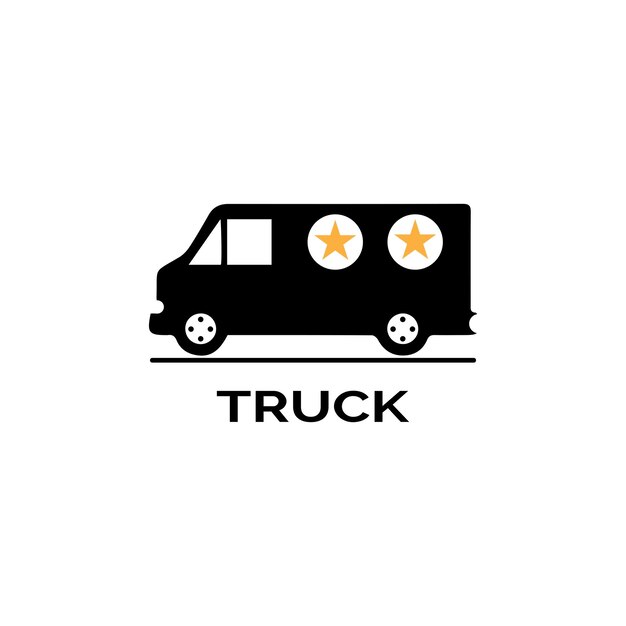 Vrachtwagen pictogram ilustration vector sjabloon