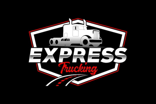 Vrachtwagen silhouet abstracte logo sjabloon vector geschikt voor levering van vrachtlogo Logistiek logo.
