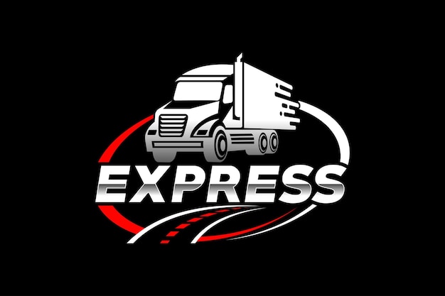 Vrachtwagen silhouet abstracte logo sjabloon vector geschikt voor vracht logo levering vracht vrachtwagens.