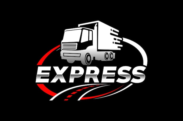 Vrachtwagen silhouet abstracte logo sjabloon vector geschikt voor vracht logo levering vracht vrachtwagens.