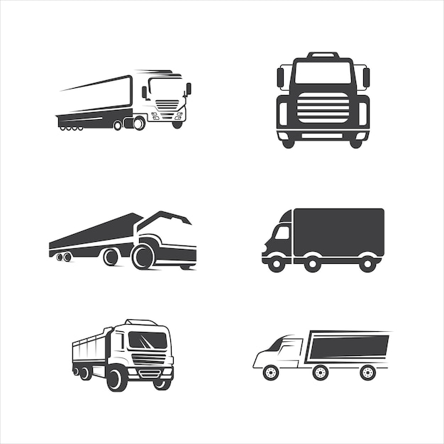 Vector vrachtwagen vector pictogram ontwerp illustratie sjabloon