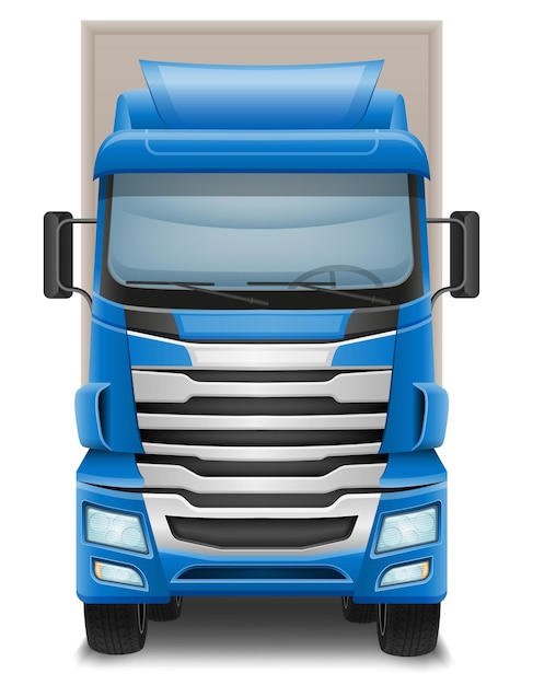 vrachtwagen vrachtwagen levering lading anl grote vector illustratie