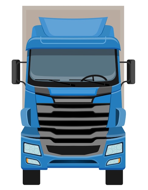 vrachtwagen vrachtwagen levering vracht vector illustratie platte stijl