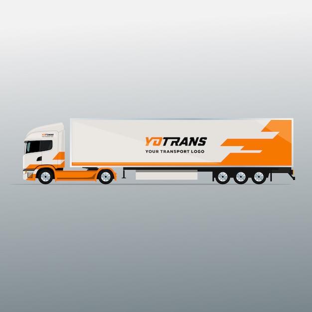 vrachtwagen wrap sjabloon vector