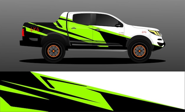 vrachtwagen wrap sticker ontwerp vector abstracte grafische achtergrond kit ontwerpen voor voertuig race auto rally