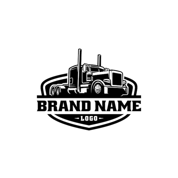 Vrachtwagenindustrie amerikaanse vrachtwagen big rig logo vector