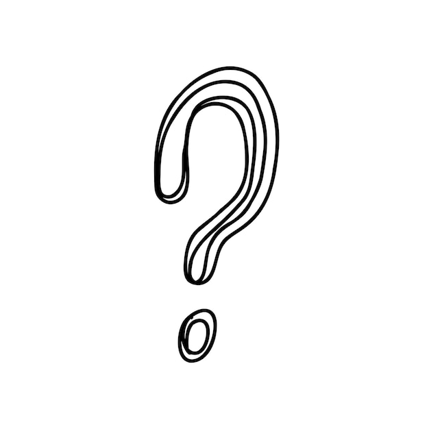 Vragen merken hand getrokken doodle vragen teken set vector wie waarom faq symbool