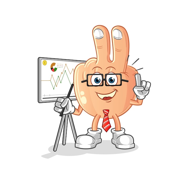 Vrede vinger marketing karakter cartoon mascotte vector