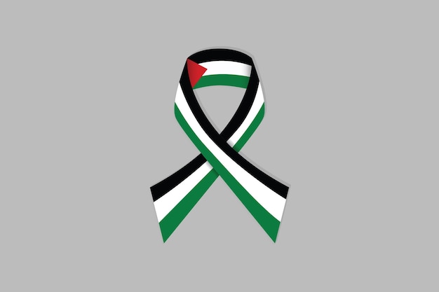 Vrede voor Palestina originele en eenvoudige vectorillustratie van de vlag van Palestina