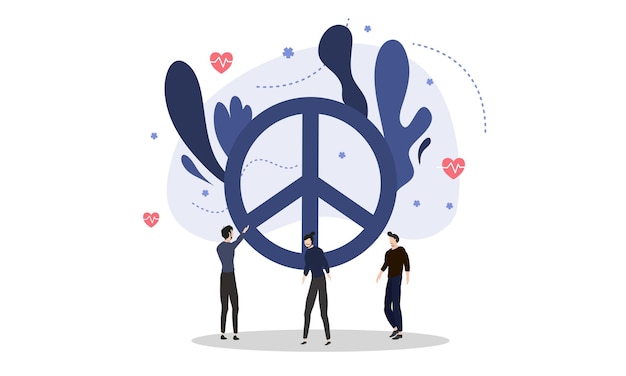 Vredesdag illustratie vectorontwerp voor dag van vredesgebeurtenis vector